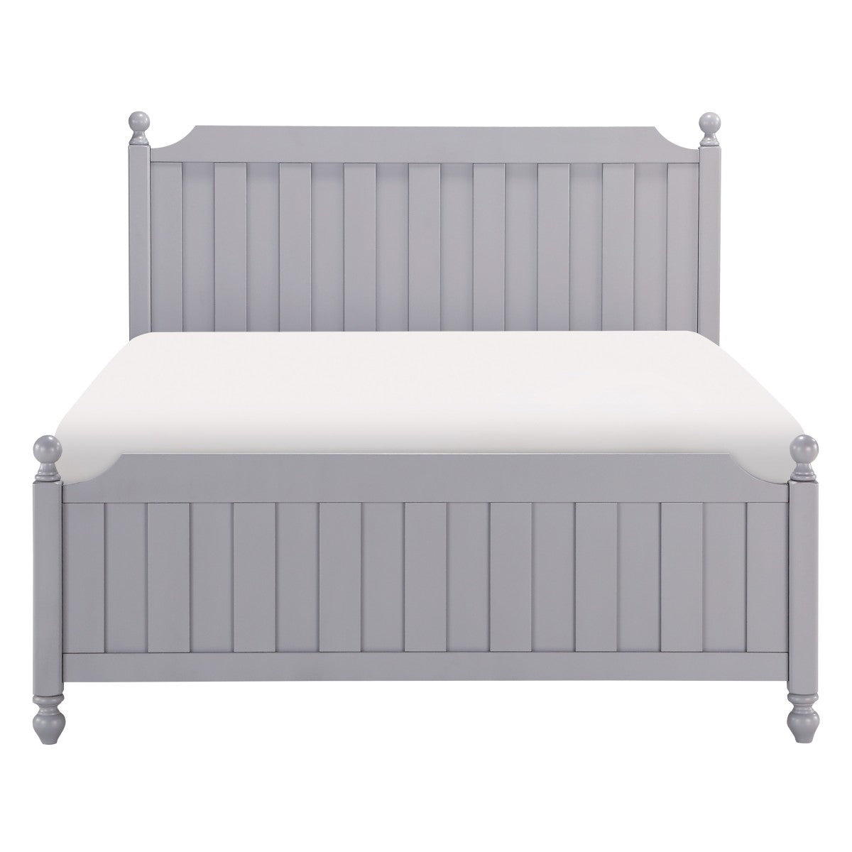 Gray Wood Full Bed Frame with Headboard & Footboard - Sturdy Bedroom Furniture for Adults & Teens - Perfect for Modern, Farmhouse, or Minimalist Home Decor