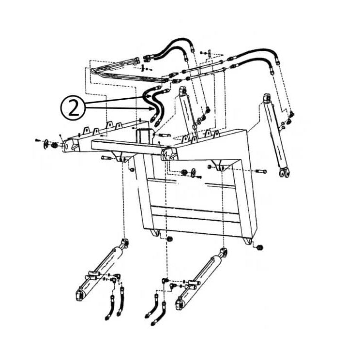 Bobcat 970 Loader Bucket Tilt Circuit Hydraulic Hose - Replacement Part for Skid Steer Loaders - Perfect for Construction, Landscaping & Farm Equipment Maintenance