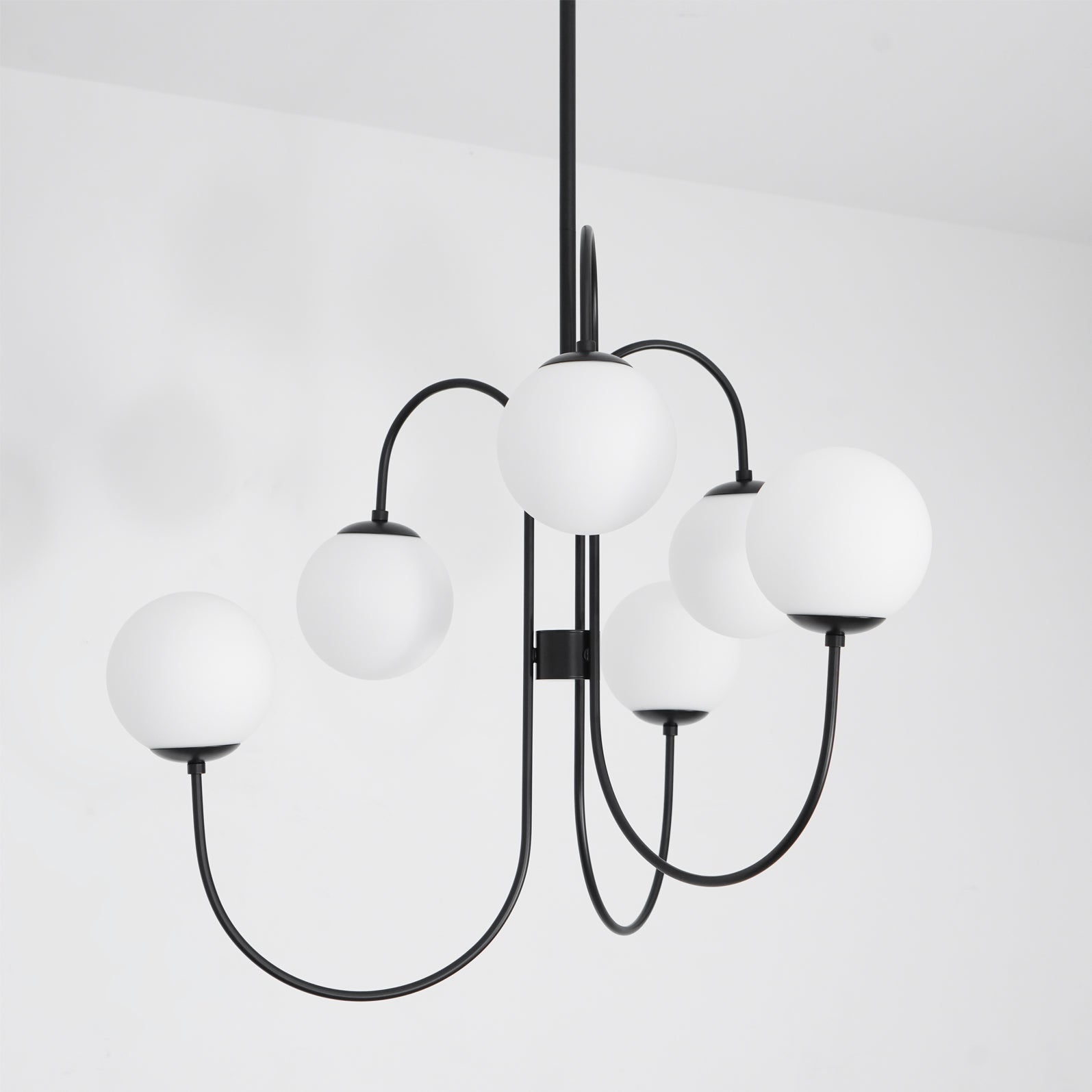 Elegant Gooseneck Chandelier - Modern Adjustable Ceiling Light Fixture for Dining Room, Bedroom, or Living Room Decor
