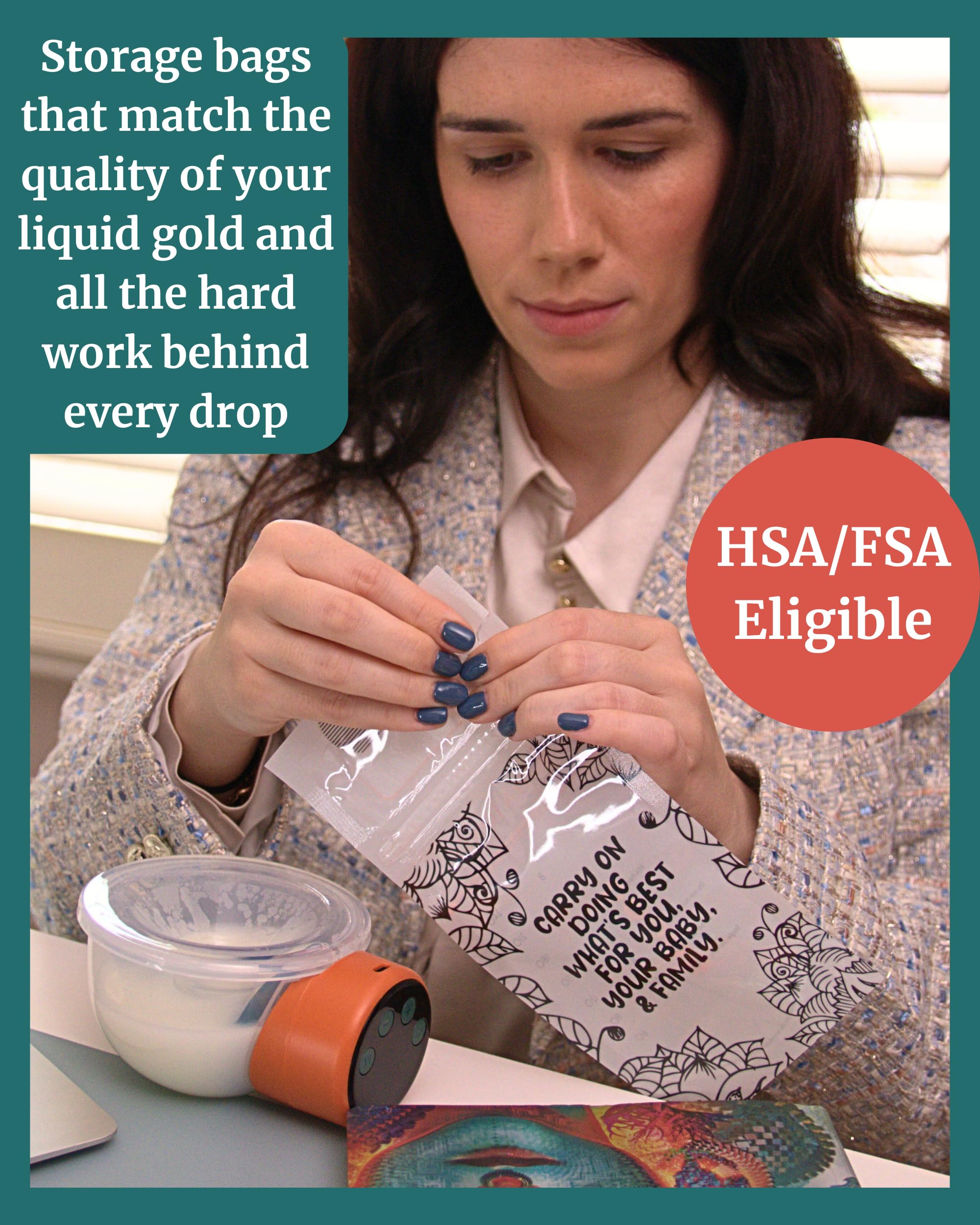 Breastmilk Storage Bags - 8 Ounce, 200 Count | BPA-Free, Leak-Proof, Pre-Sterilized | Pump & Freeze Breast Milk Safely | Perfect for Working Moms, Travel & Emergency Milk Supply