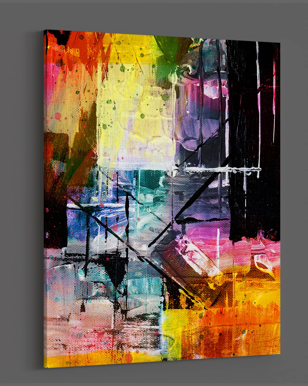 Abstract Wall Art Canvas - 24x30 Inch Ready to Hang Painting for Home & Office Decor - Perfect for Living Room, Bedroom & Modern Interior Design