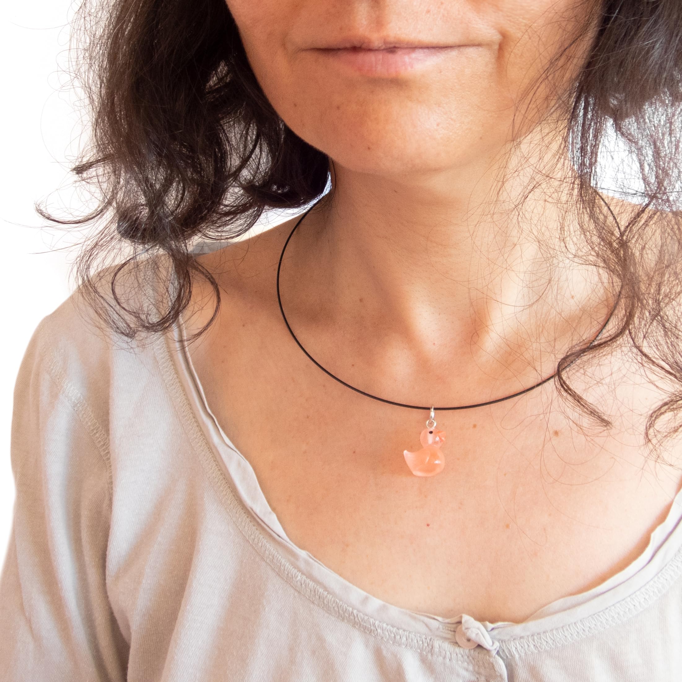 Pink Rubber Duck Necklace - Ducky Charm Pendant Jewelry for Programmers & Debugging | Cute Duckling Gift for Women in Tech | Perfect for Coding, Debugging & Tech Enthusiasts