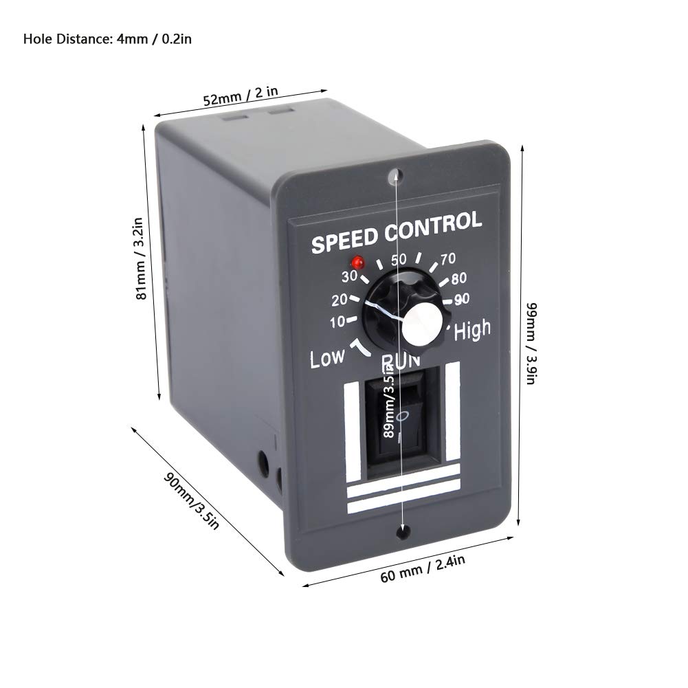 400W DC Motor Speed Controller - Compact AC Motor Governor for DIY Projects, Robotics, and Industrial Automation