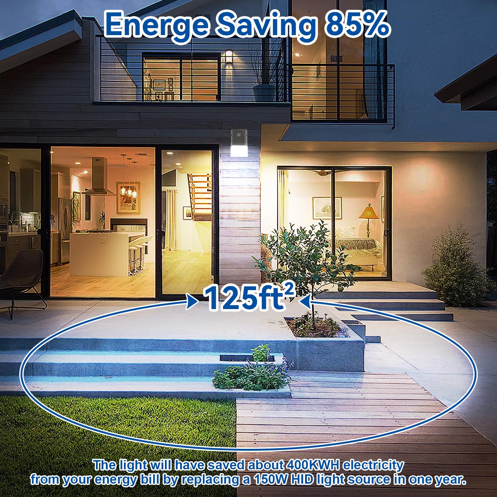 Upgrade 35W Dusk to Dawn Outdoor LED Wall Pack Lights with Photocell Sensor - 4750LM 5000K Bright Flood Lights for House, Garage, Warehouse (ETL Certified, 4 Pack) - Perfect for Security Lighting, Driveway Illumination & Commercial Buildings