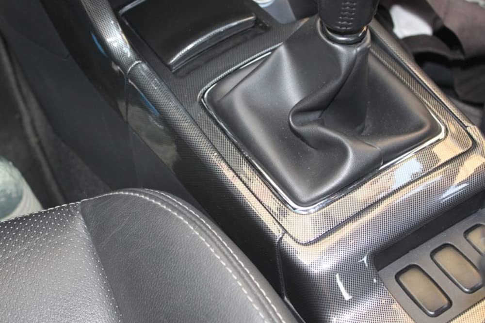 Carbon Fiber Gear Console Side Strip Cover Trim for Mitsubishi Lancer 2008-2017 (2PCS) - Black Car Interior Accessories for Enhanced Style & Protection