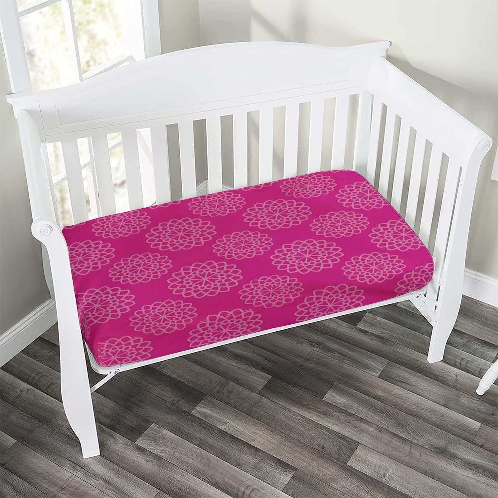Hot Pink Microfiber Silky Soft Fitted Crib Sheet 28