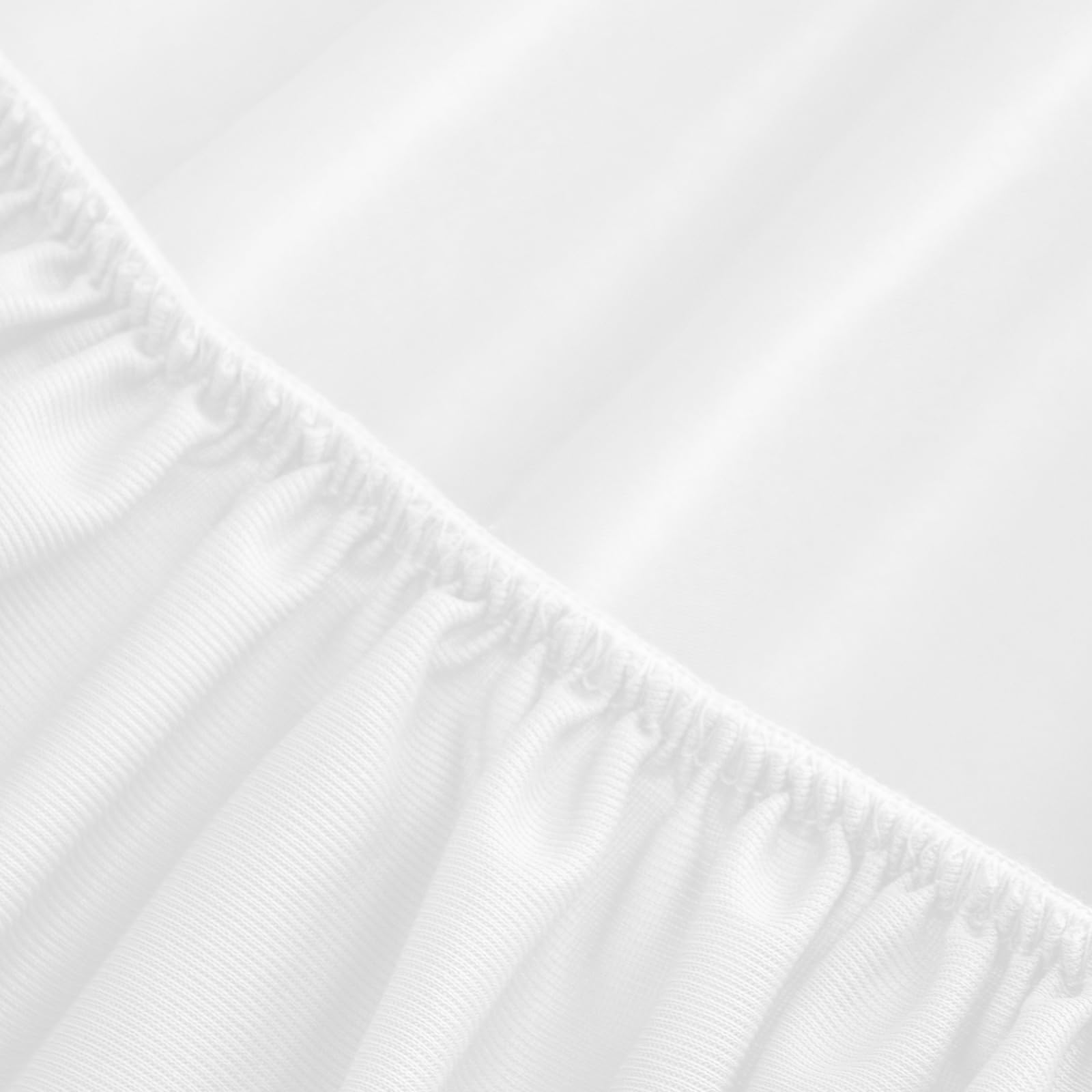 2 Pack Queen Size Waterproof Mattress Protector - Noiseless, Soft & Breathable Fitted Sheet with Deep Pocket (Up to 14