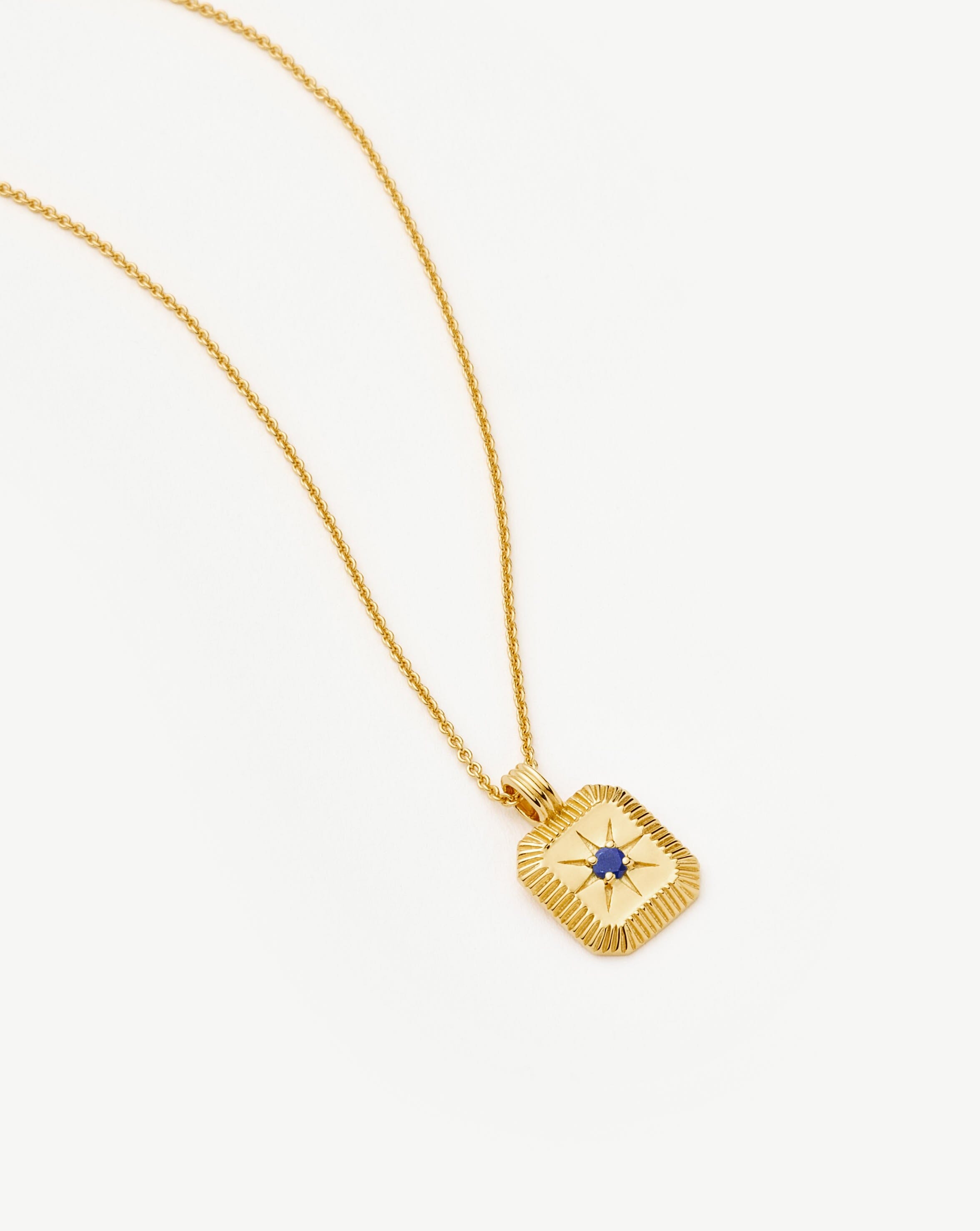 September Birthstone Pendant Necklace - 18k Gold Vermeil & Genuine Lapis Lazuli | Elegant Jewelry Gift for Women, Birthday, Anniversary & Special Occasions