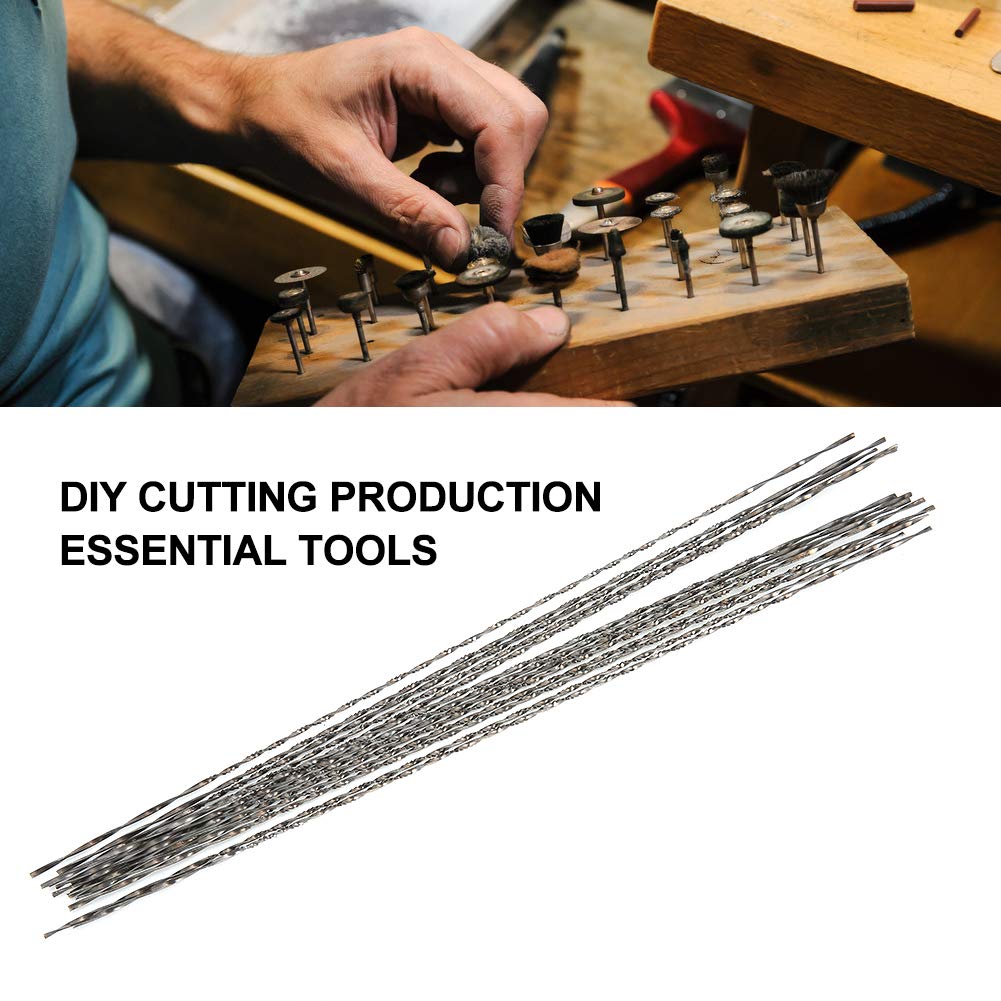 12pcs Tungsten Steel Spiral Teeth Scroll Saw Blades for Woodworking, Metal, Jewelry & Wax Engraving - High Precision Cutting Tools for DIY Crafts and Professional Use