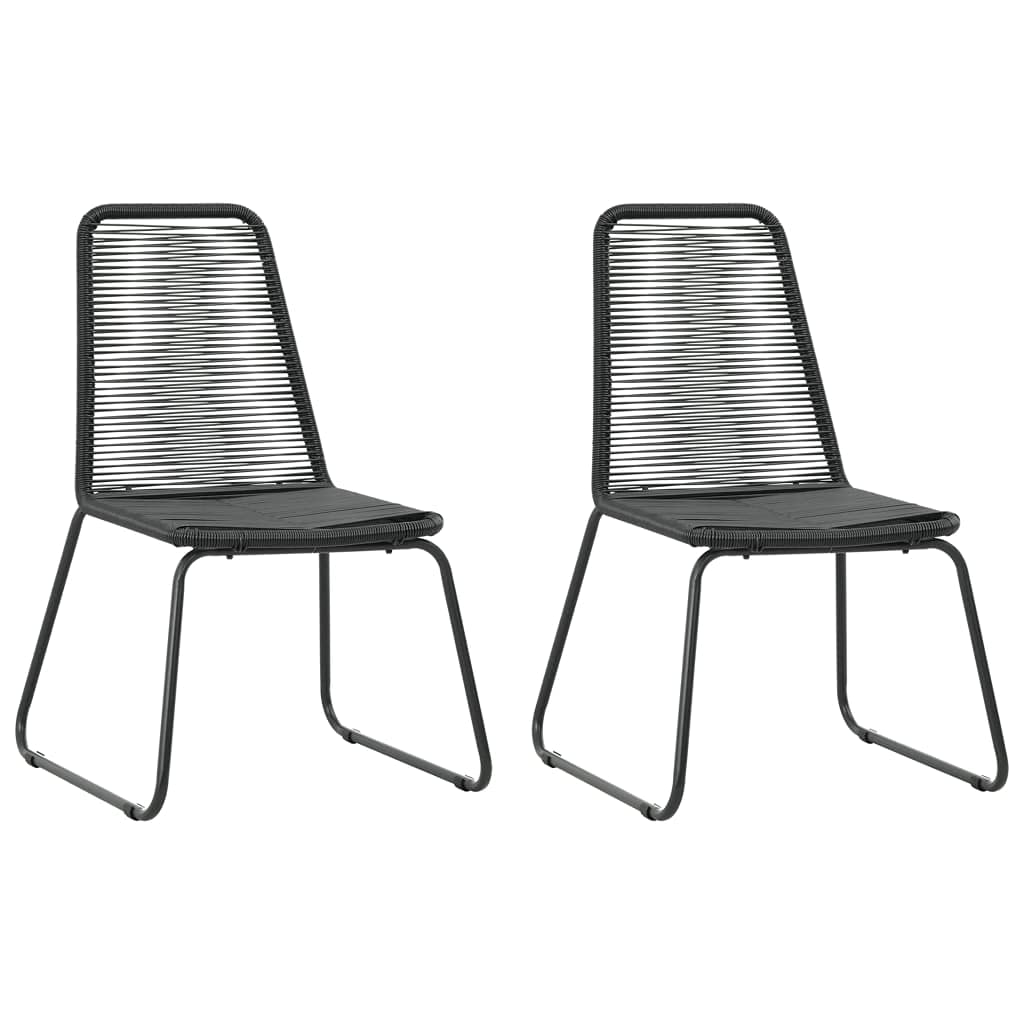SKM 3-Piece Patio Dining Set - All-Weather PVC Rattan Furniture, Black Outdoor Bistro Set for Garden, Balcony, or Backyard (Model: 0112) | Perfect for Outdoor Entertaining & Relaxation