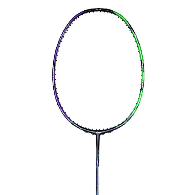 Li Ning Halbertec 9000 Badminton Racket - Prestrung with Black/Purple/Green Design | Professional Sports Equipment for Competitive Play & Training | Made in China