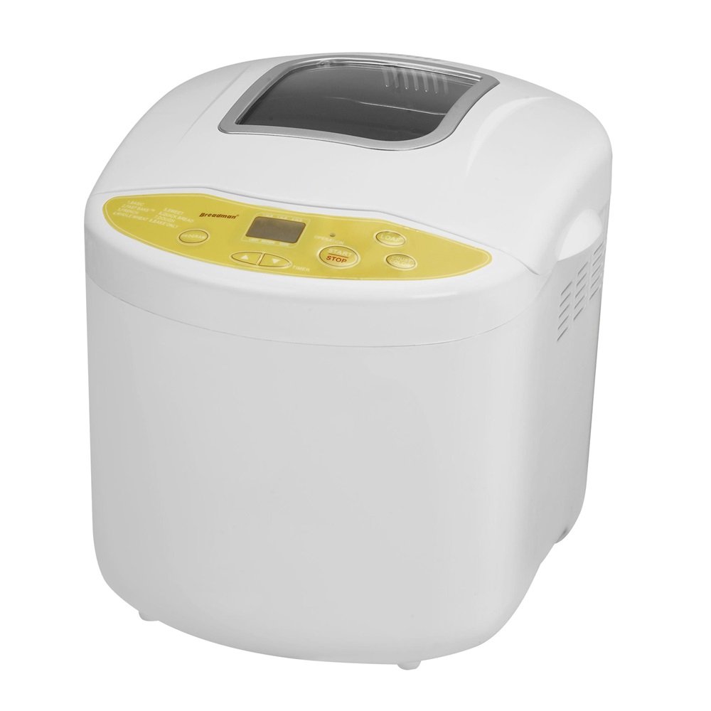 Breadman TR520 Programmable Bread Maker - 1, 1.5 & 2 LB Loaf Capacity - Bake White, Whole Wheat & Gluten-Free Bread - Perfect for Home Baking, Breakfast & Family Meals