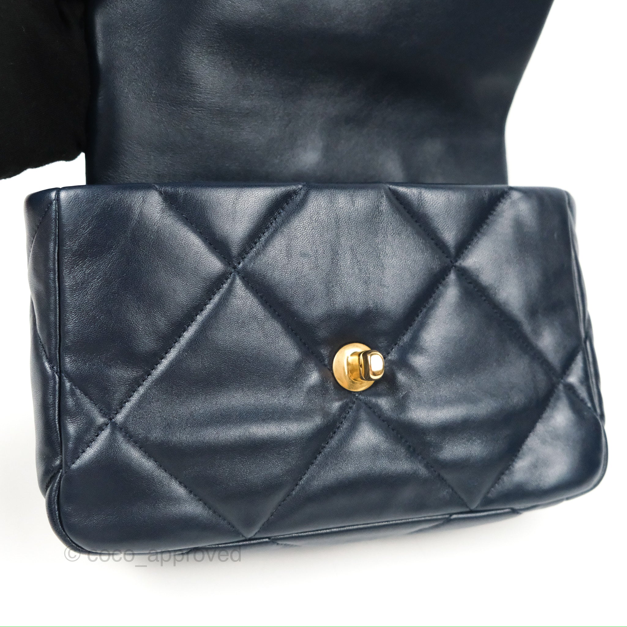 Chanel 19 Small Handbag in Navy Blue with Mixed Hardware - Luxury Crossbody Bag for Women, Perfect for Date Night & Evening Events