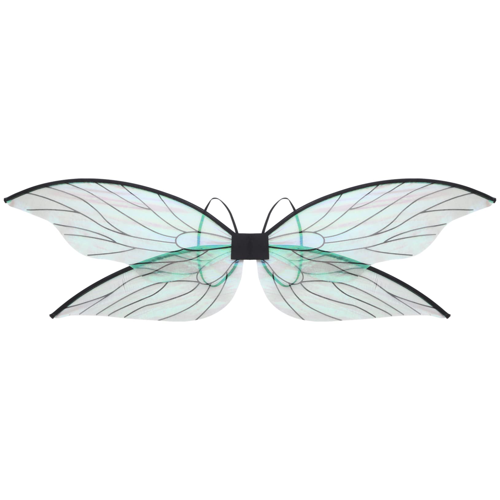 Freebily Fairy Elf Wings & Cicada Wings - Black Halloween Cosplay Costume Accessories for Adults, Masquerade Party Dress Up, Festive Props (One Size) | Perfect for Halloween Parties, Cosplay Events, Themed Celebrations & Photo Shoots