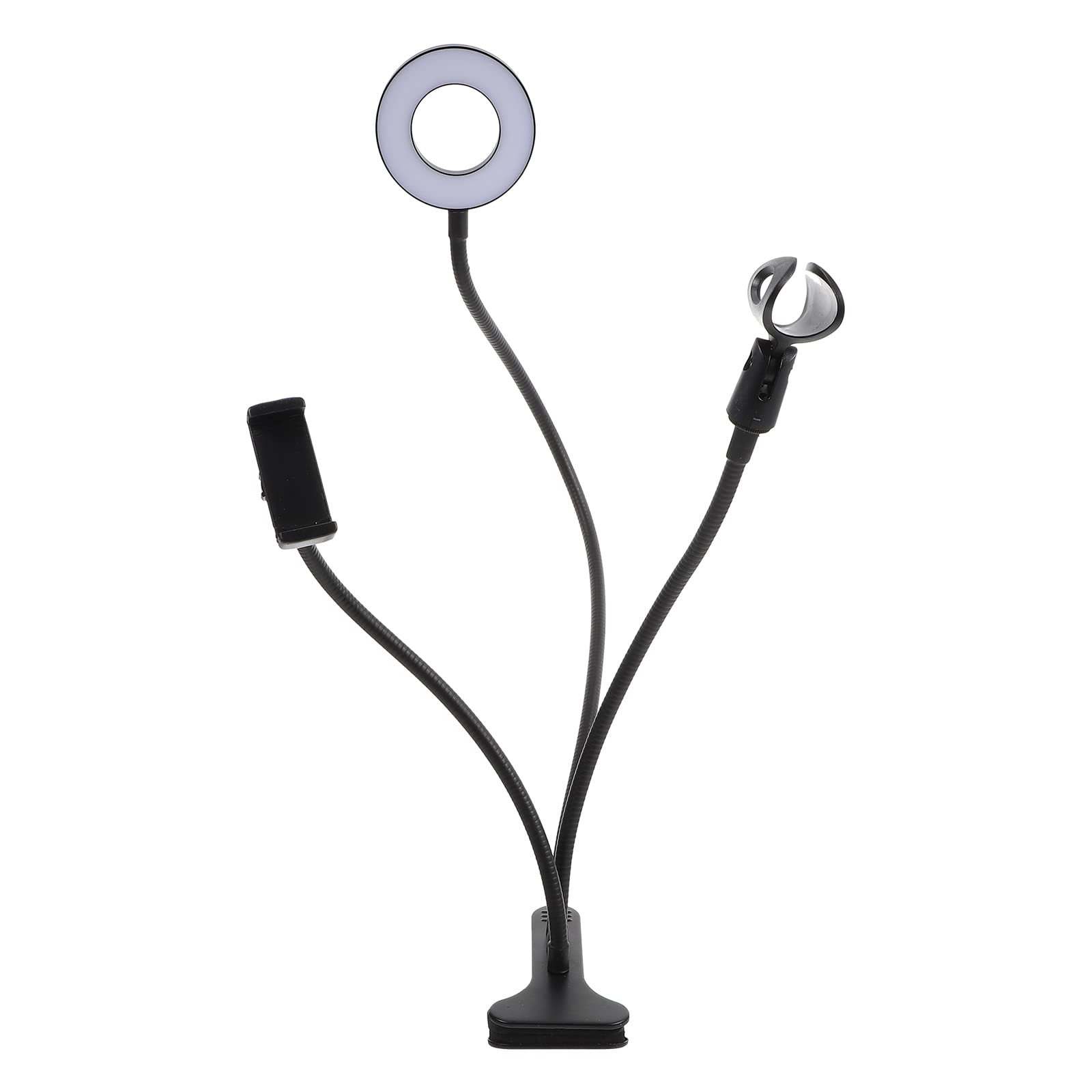 1 Set Adjustable LED Ring Light with Phone Holder - 3 Brightness Levels for Computer, Camera, Selfie, Makeup, Live Streaming & Video Calls - Perfect for YouTube, TikTok, Instagram & Zoom Meetings