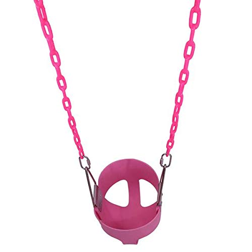 Highback Full Bucket Swing Set for Kids - Pink Outdoor Play Equipment | Fast 3-7 Day Delivery | Perfect for Backyards, Parks & Playgrounds