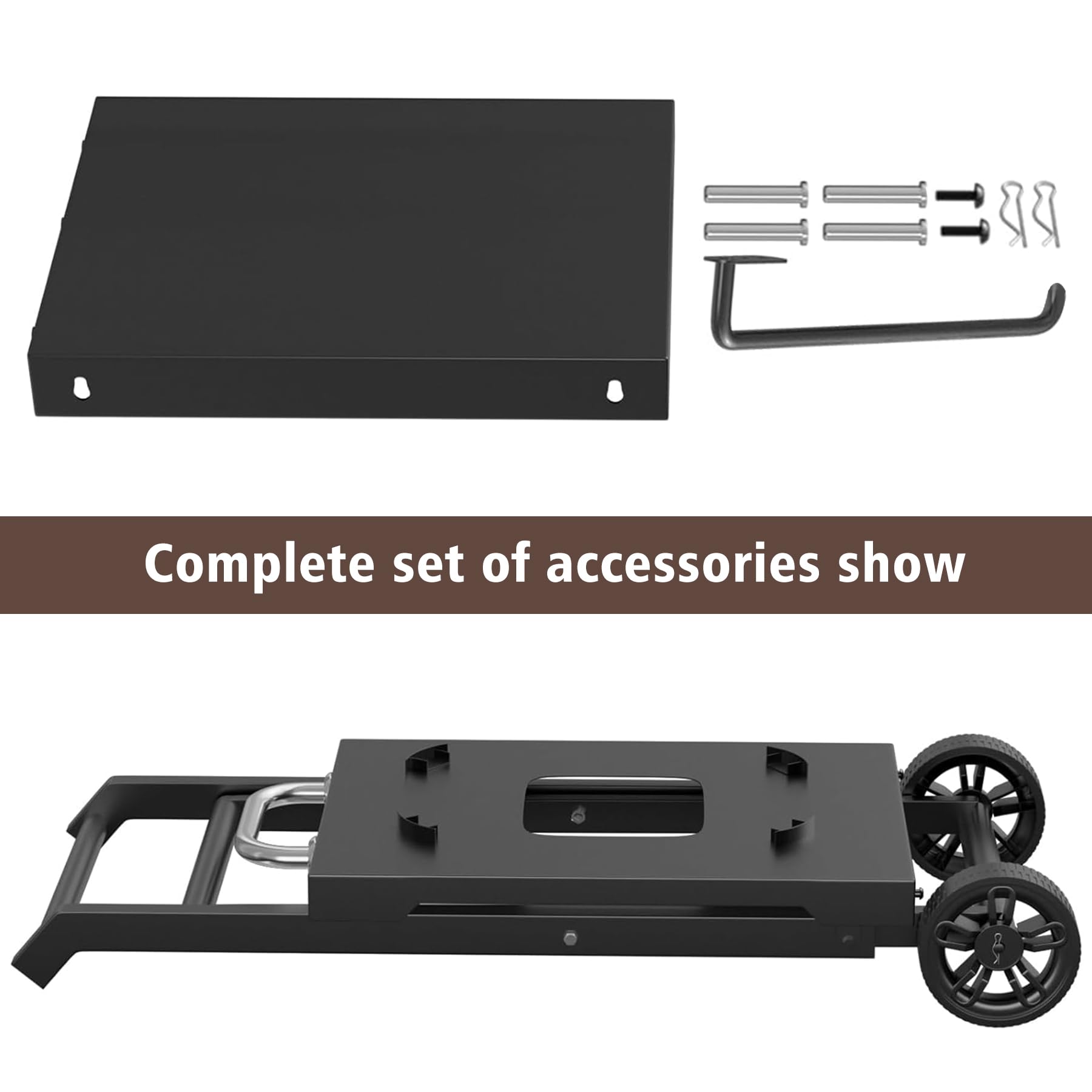 Portable Electric Grill Cart for Weber Lumin Compact - Folding Outdoor BBQ Table with Side Shelf | Perfect for Backyard, Camping & Tailgating Parties | Compatible with Weber 91010901 & 91300901 Models