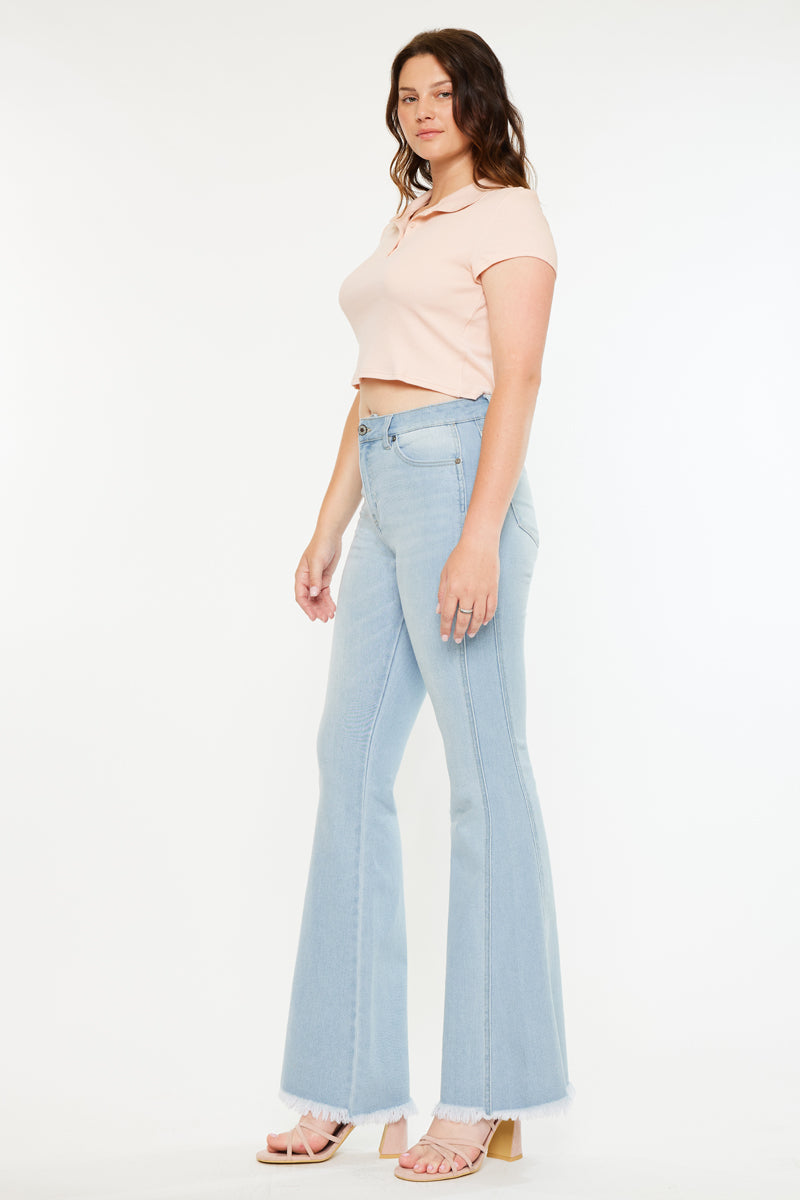 Annika High Rise Flare Jeans for Women - Curvy Fit Stretch Denim Pants, Bootcut & Comfortable for Everyday Wear | Perfect for Work, Date Night & Casual Outings