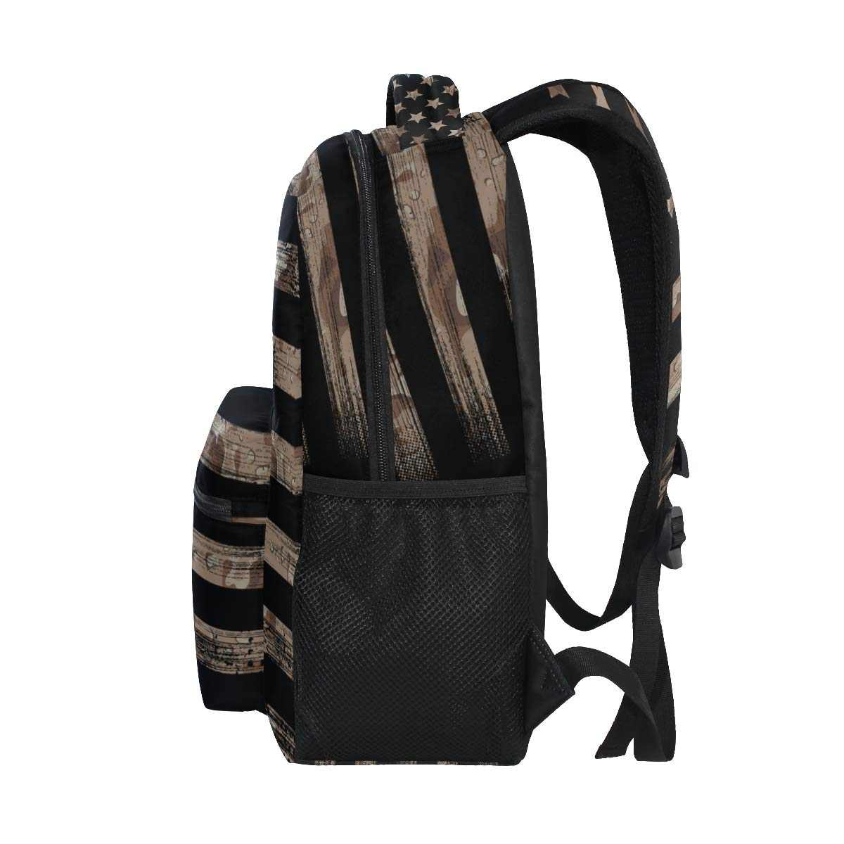 ALAZA American USA Flag Desert Camouflage Backpack for Kids - Durable School & Travel Bag with Multiple Pockets for Boys & Girls Under 13, Fits Laptop & iPad - Perfect for School, Camping & Outdoor Adventures