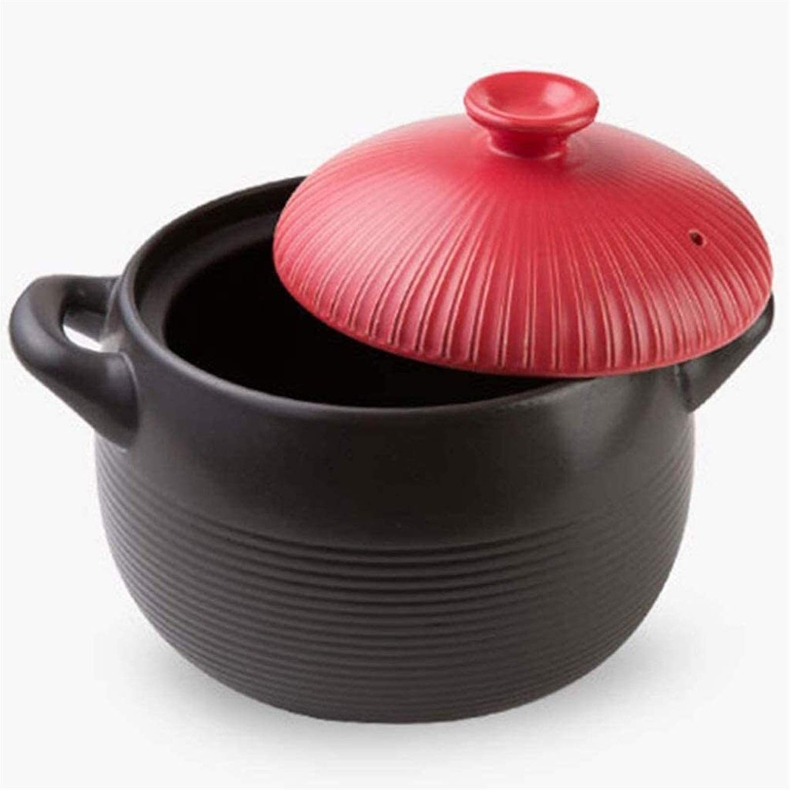 MIAOMSI Ceramic Soup Pot with Lid - 4QT Casserole Dish, Oven Safe Cookware for Stews, Soups & Baking - Perfect for Kitchen, Dinner Parties & Holiday Meals