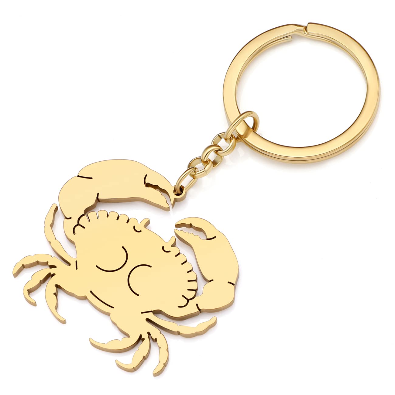 DOWAY Enamel Crab Keychain - Ocean Themed Pendant for Purse, Handbag, Car Keys - Unique Gift for Beach Lovers & Sea Enthusiasts - Perfect for Summer Accessories, Travel Souvenirs & Everyday Carry
