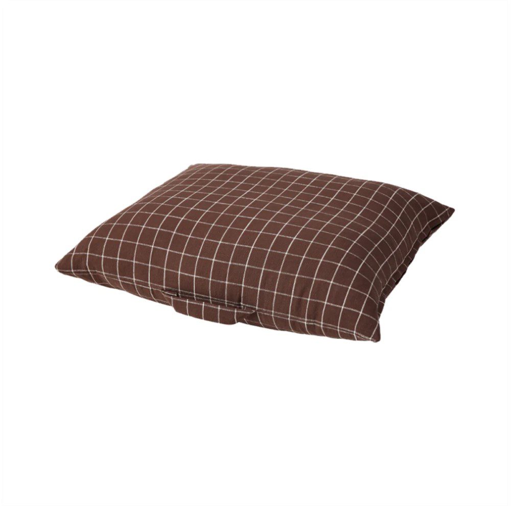 OYOY ZOO Kyoto Dog Cushion - Soft Plush Pet Pillow for Sofa & Bed - Chocolate Brown - 2 Size Options - Perfect for Home Decor & Pet Lovers