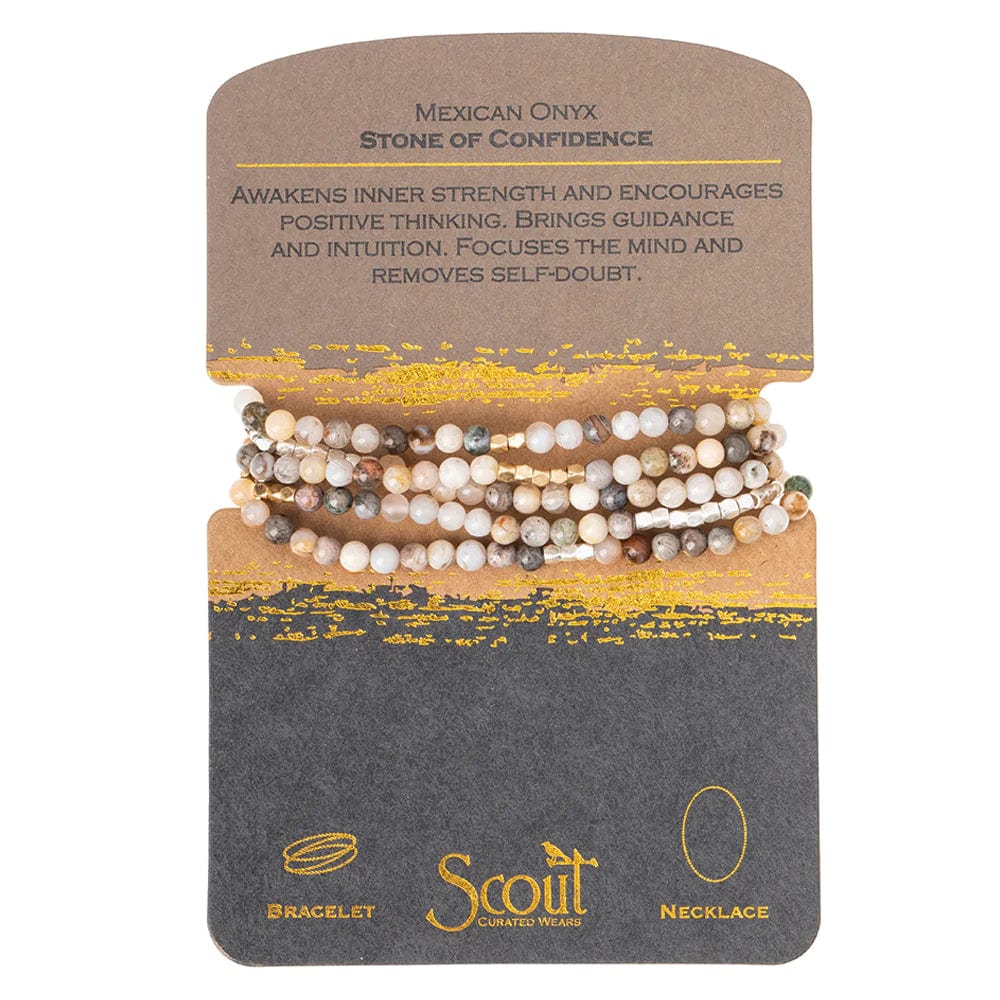 Mexican Onyx Wrap Bracelet for Women - Natural Stone Beaded Wrap for Confidence & Positive Energy | Perfect for Yoga, Meditation & Everyday Wear