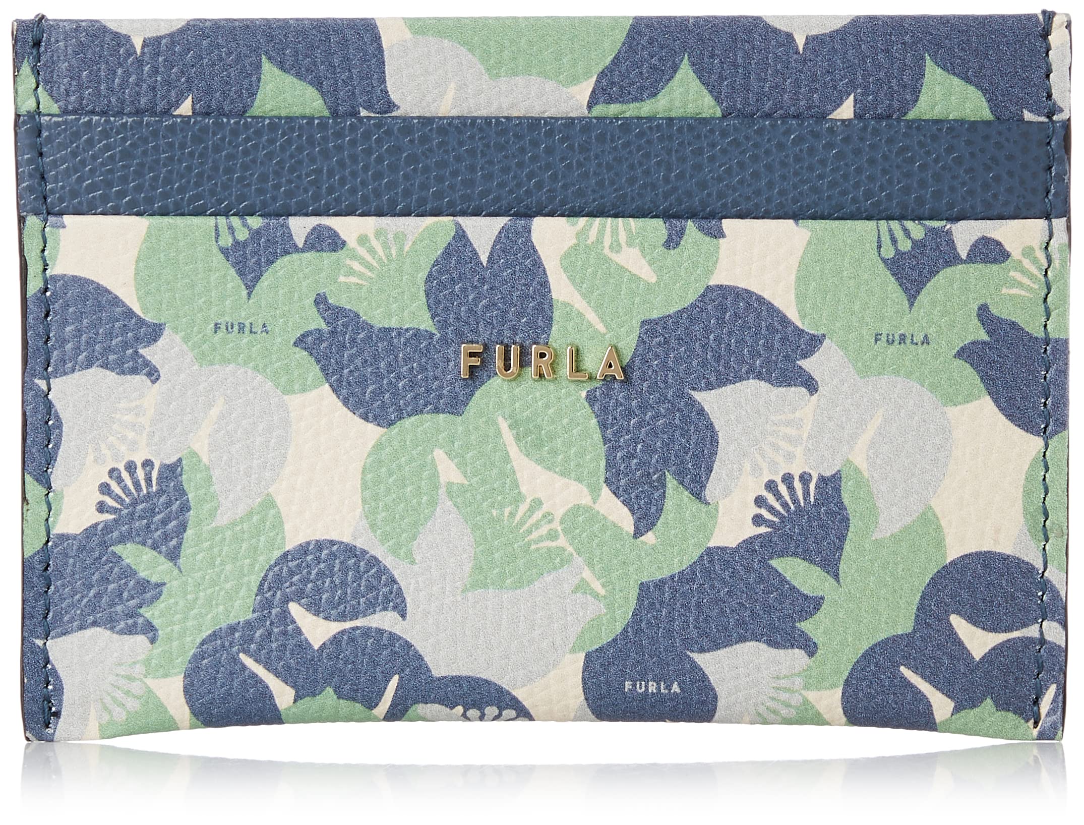 Furla Women's Slim Leather Card Holder Wallet - RFID Blocking for Credit Cards & ID - Perfect for Everyday Use, Travel, and Minimalist Style