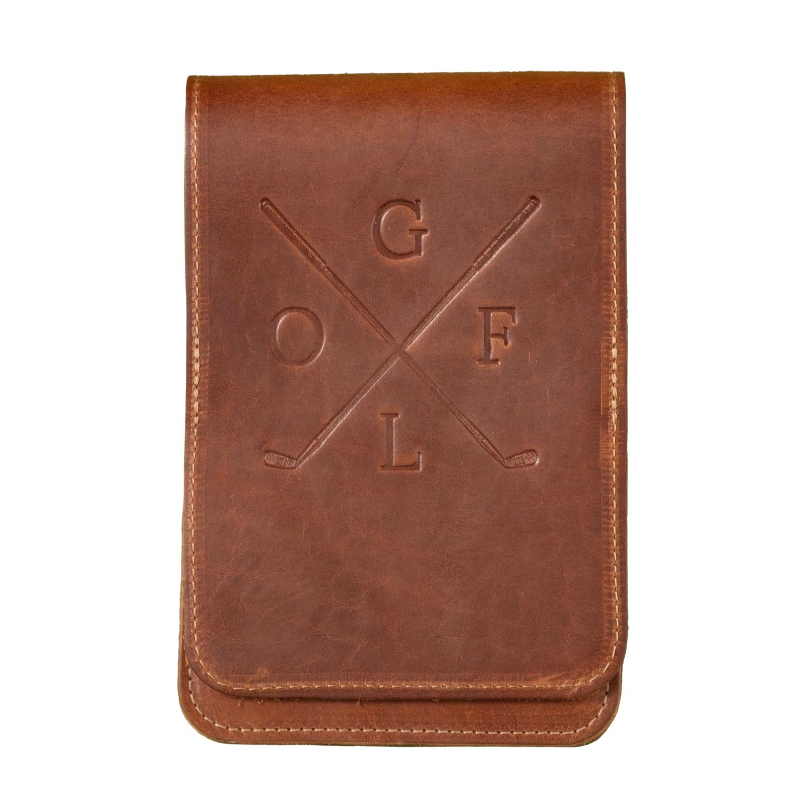 Premium Leather Golf Scorecard Holder & Logbook - Personalized Golf Logo - Perfect for Golf Tournaments, Score Tracking & Gifts for Golfers