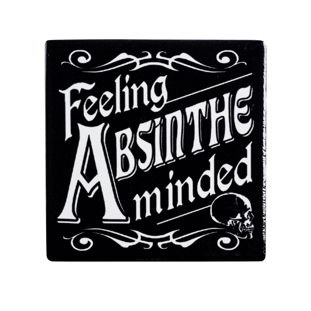 Absinthe Themed Coaster Set - Unique Bar & Home Decor for Cocktail Enthusiasts - Perfect for Parties, Gifts & Gothic Decor