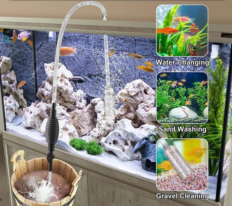 G-BROS Aquarium Water Changer & Gravel Cleaner for Fish Tank Maintenance
