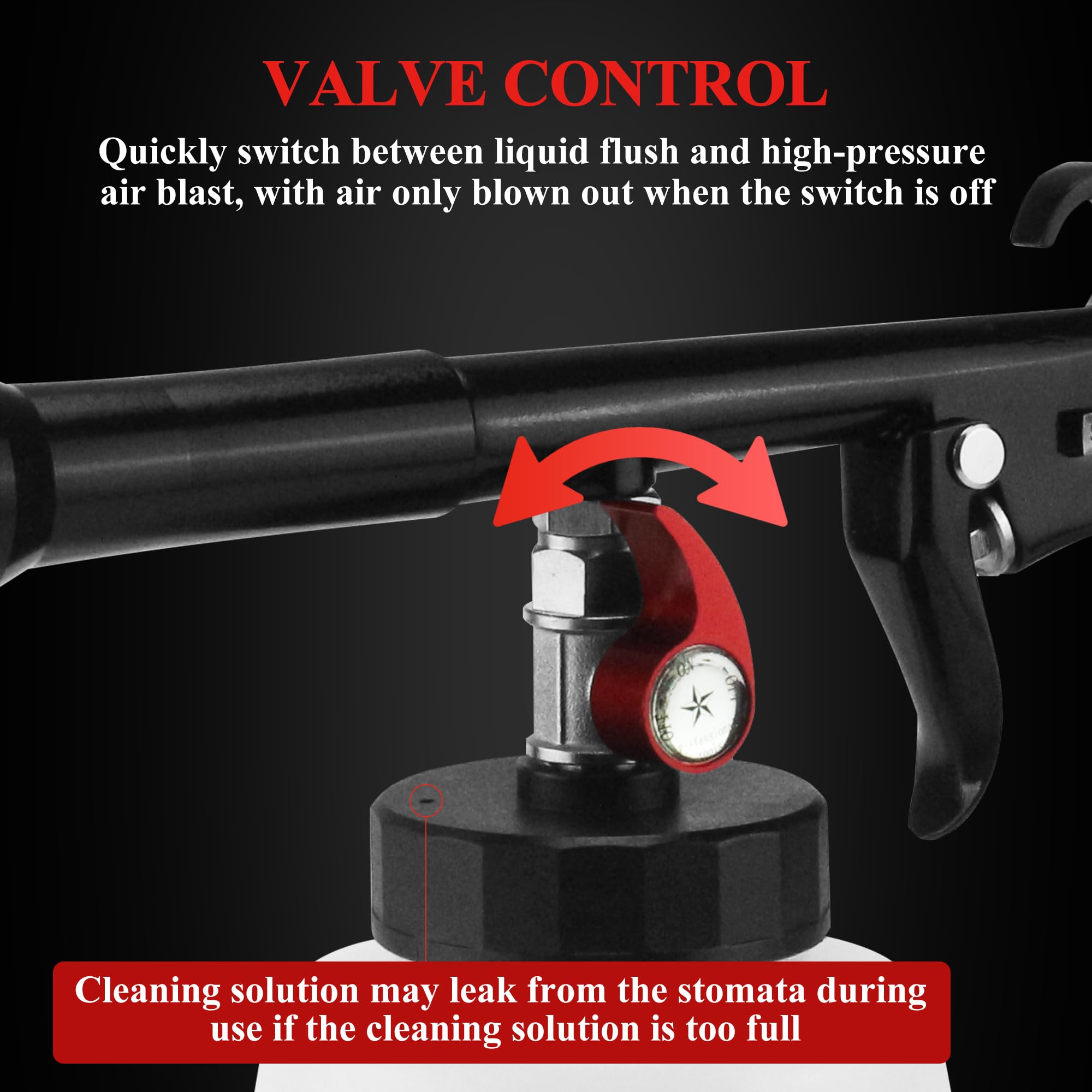Powerful Tornado Air Cleaning Gun 80-160PSI - High Pressure Car Blow Gun with 2 Nozzles - Efficient Dust & Dirt Removal Tool - Ideal for Auto Detailing, Workshop Cleaning & Surface Maintenance