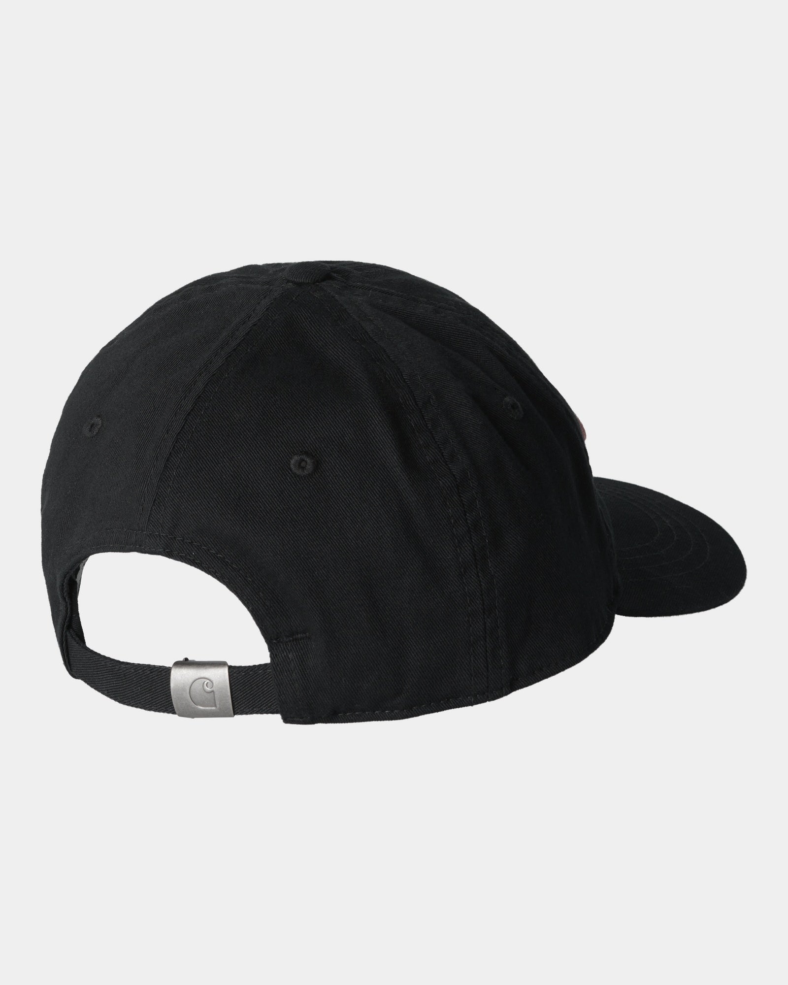 Carhartt WIP Script Cap - Black & Hortensia Color Adjustable Dad Hat for Men & Women | Streetwear, Casual Outfits, Outdoor Activities