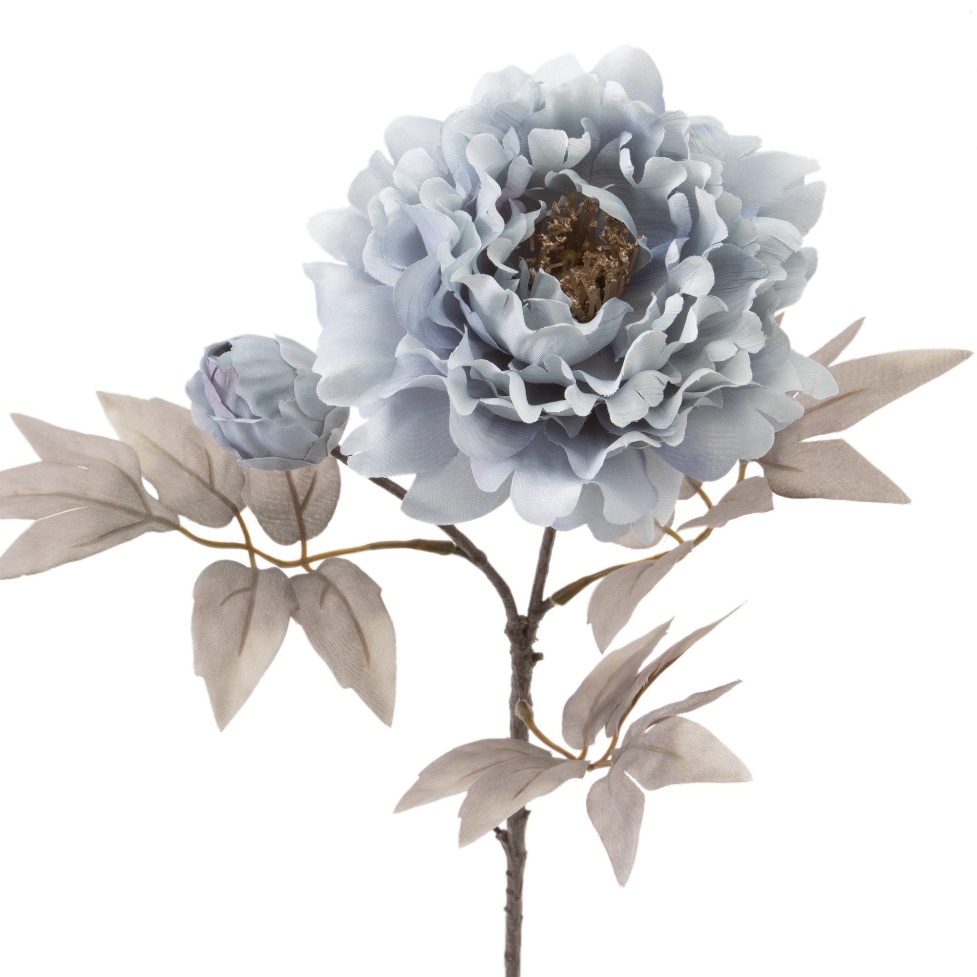 Artificial Peach Peony Silk Flowers - Blue Floral Arrangement for Home Decor, Wedding Centerpieces & Party Decorations