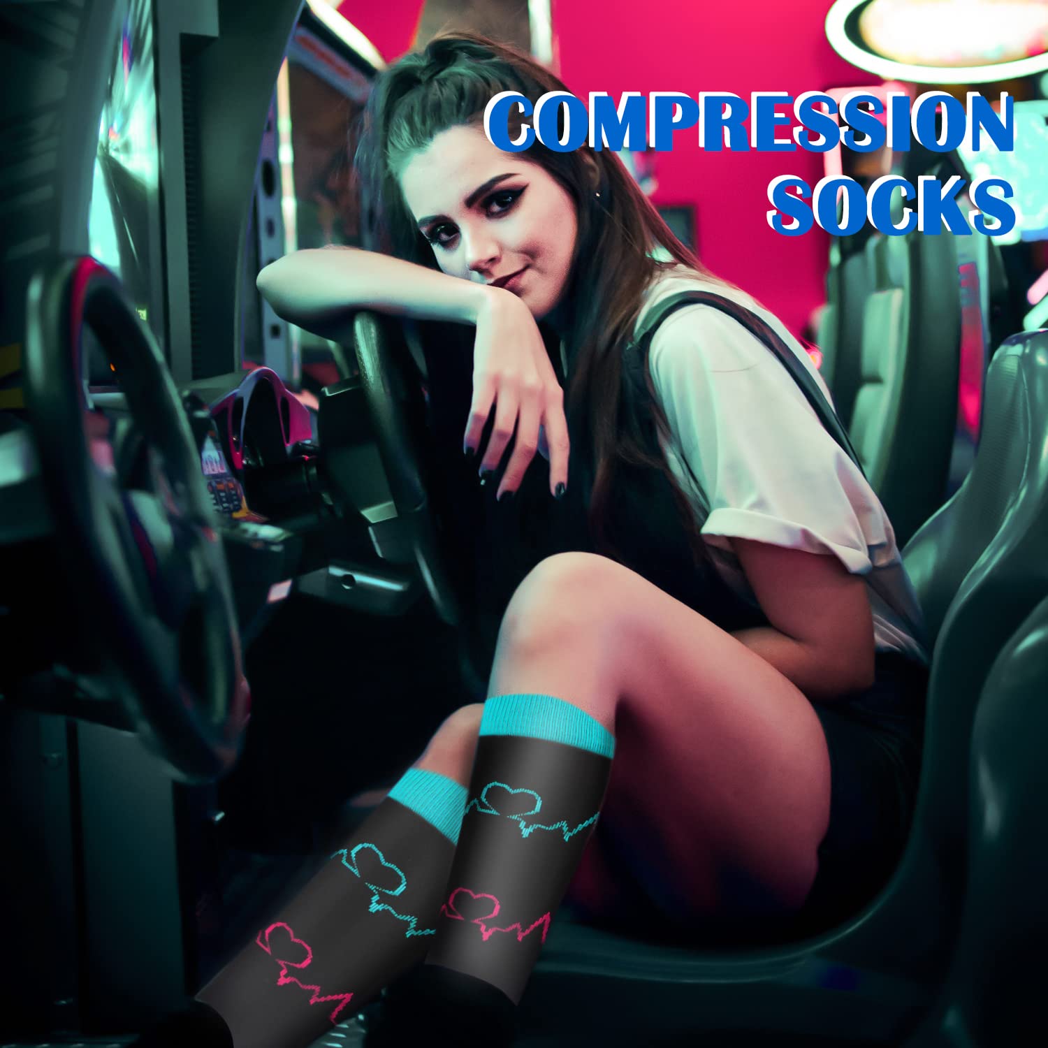 Aoliks Medical Compression Socks for Women & Men - Knee High Support Socks for Running, Nurses, Travel - Improve Circulation & Reduce Swelling - Perfect for Sports, Work & Long Flights