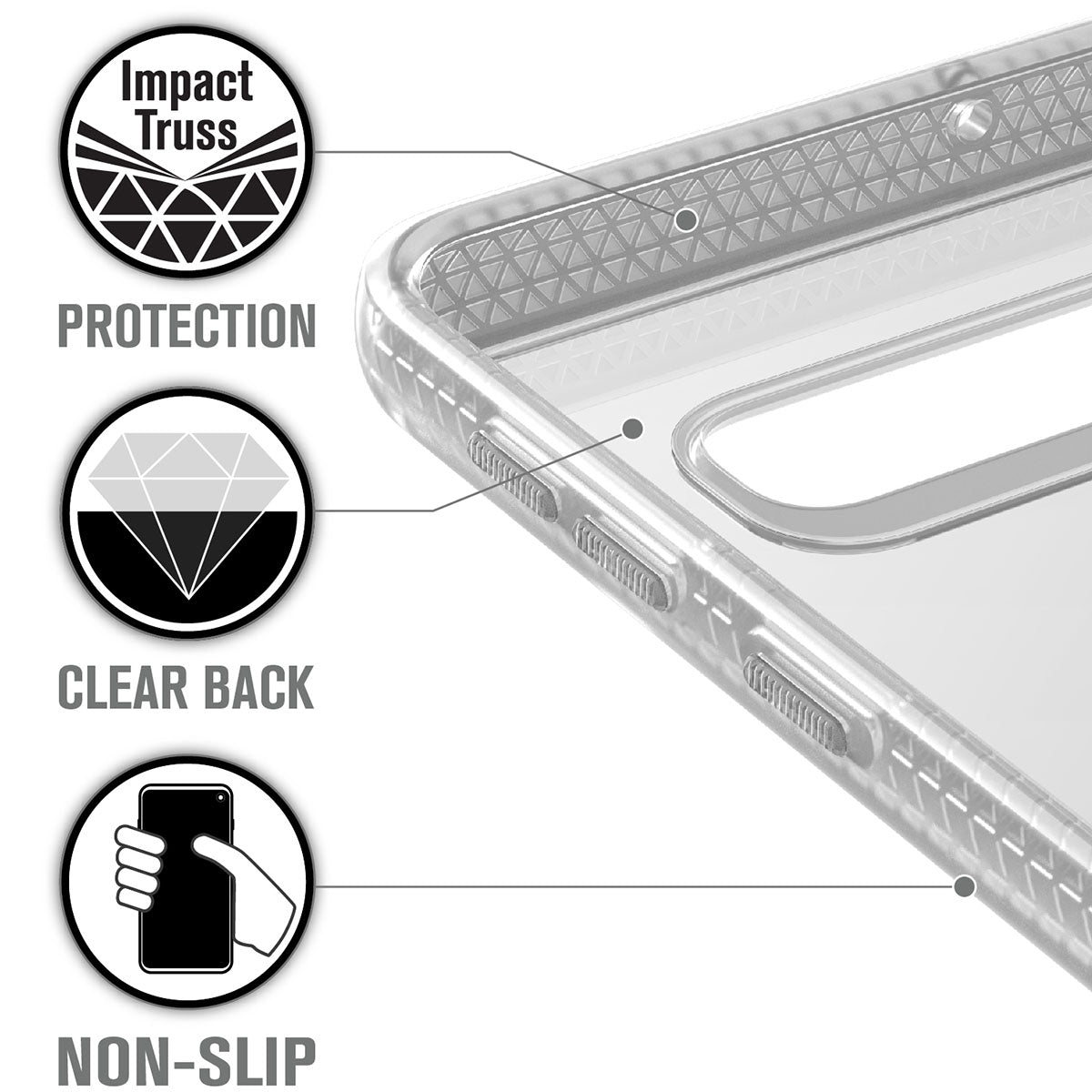 Samsung Galaxy S10 Shockproof Case - Heavy Duty Impact Protection Phone Cover for Galaxy S10 - Perfect for Outdoor, Travel & Everyday Use