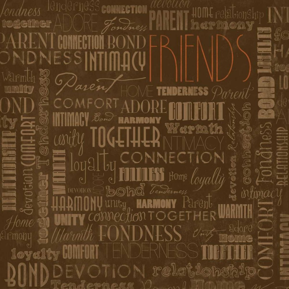 Friends by Jace Grey - 12x12 Inch Wall Art Poster Print - Perfect for Home Decor, Office, Living Room & Gift Giving
