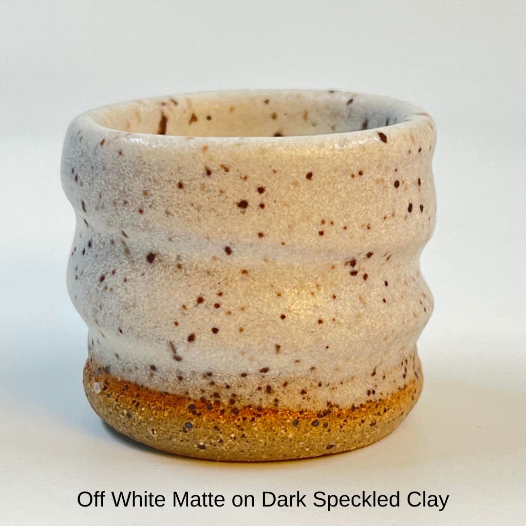 Penguin Pottery Matte Series Off White Ceramic Glaze - Mid & High Fire Cone 5-6 Glaze for Pottery Clay (1 Pint, 16 oz, 473 ml) - Perfect for Handmade Mugs, Bowls & Ceramic Art Projects