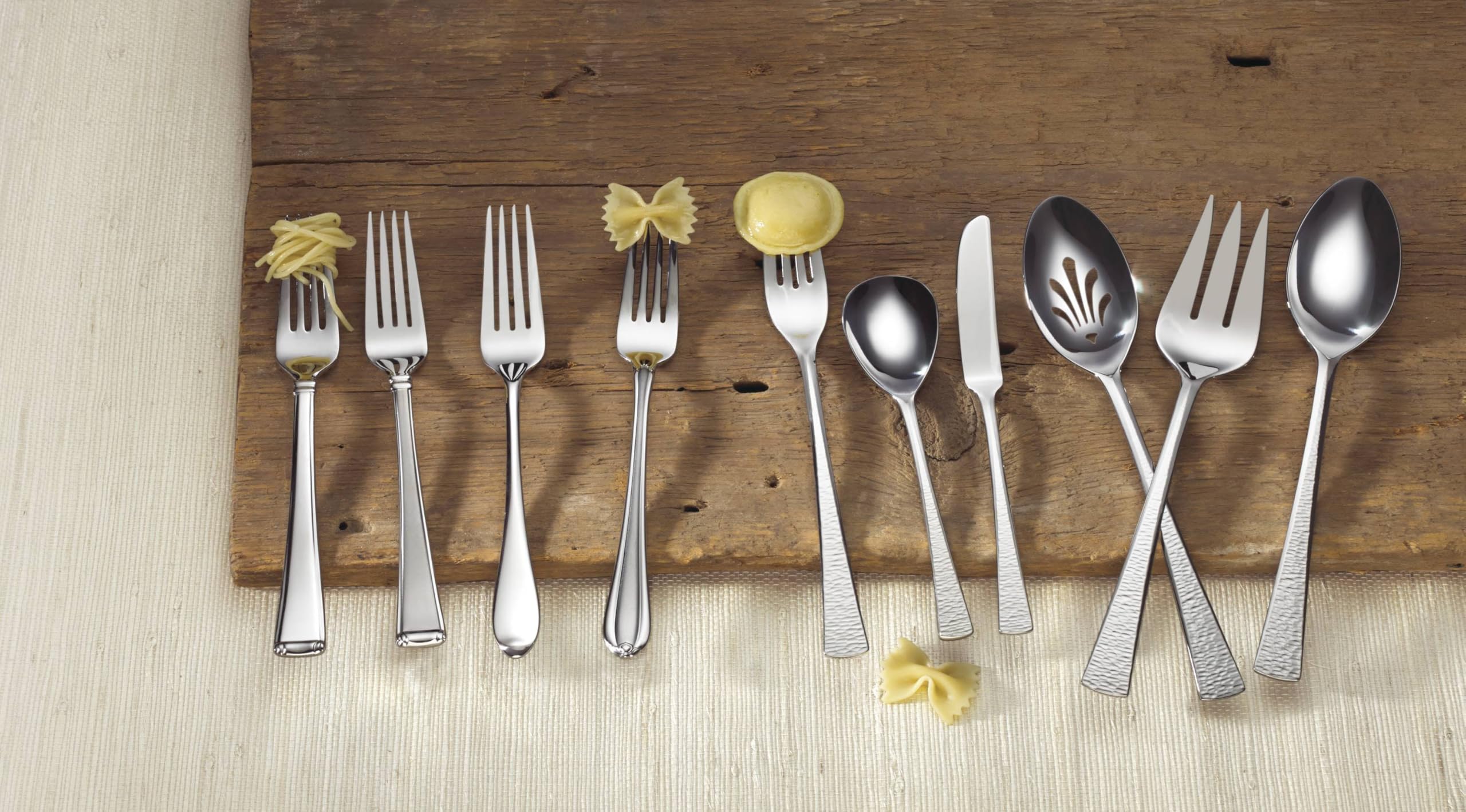 Gorham Column 45-Piece Stainless Steel Flatware Set - 6.70 LB Weight - Elegant Dinnerware for Formal Dining, Wedding Gifts & Holiday Entertaining