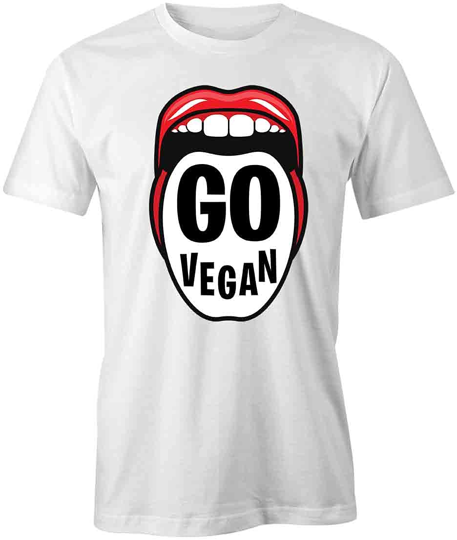 Go Vegan T-Shirt - Eco-Friendly White Graphic Tee for Men & Women | Animal Rights Apparel, Plant-Based Lifestyle Clothing | Perfect for Protests, Vegan Events & Casual Wear