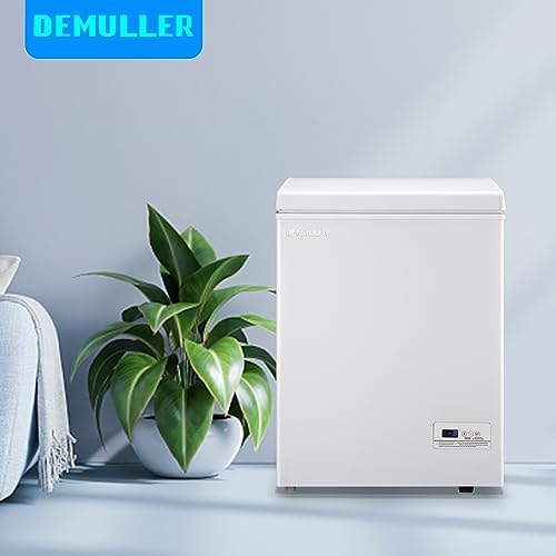 3.5 CU.FT Chest Freezer - Ultra Low Temperature Deep Freezer (-12℉) with 2 Removable Baskets, Compact Freestanding White Mini Freezer for Home, Kitchen, Office | Perfect for Storing Frozen Foods, Ice Cream, Meat & Meal Prep