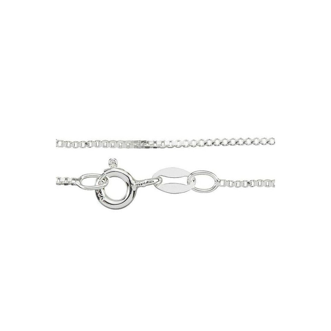 1MM 019 Rhodium Plated Box Chain Necklace - .925 Solid Sterling Silver, 16-30 Inches Adjustable Length - Perfect for Everyday Wear, Gifts & Special Occasions