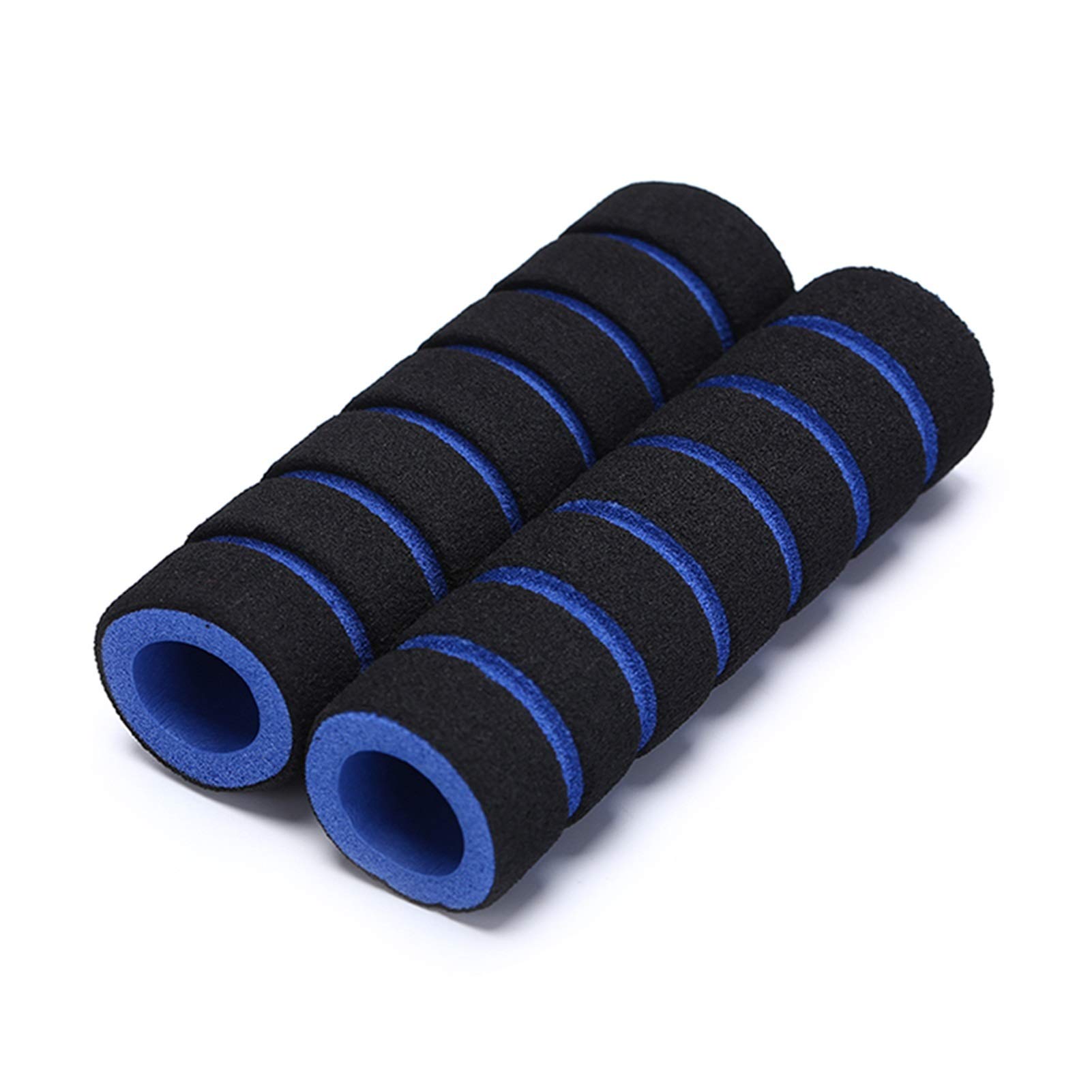 Non-Slip Bike Handlebar Grips - 1 Pair Soft Foam Sponge Grip Covers for Racing Bicycle & Motorcycle - Durable & Comfortable Cycling Accessories (Blue) - Perfect for Mountain Biking, Road Cycling & Commuting