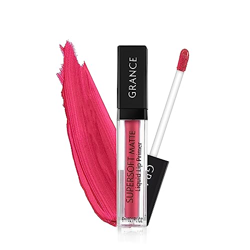 GRANCE Supersoft Matte Liquid Lipstick - Long Lasting 16H, Smudge Proof, Creamy Texture with Liquid Lip Primer, Orchid Pink | Perfect for Everyday Wear, Parties & Special Occasions