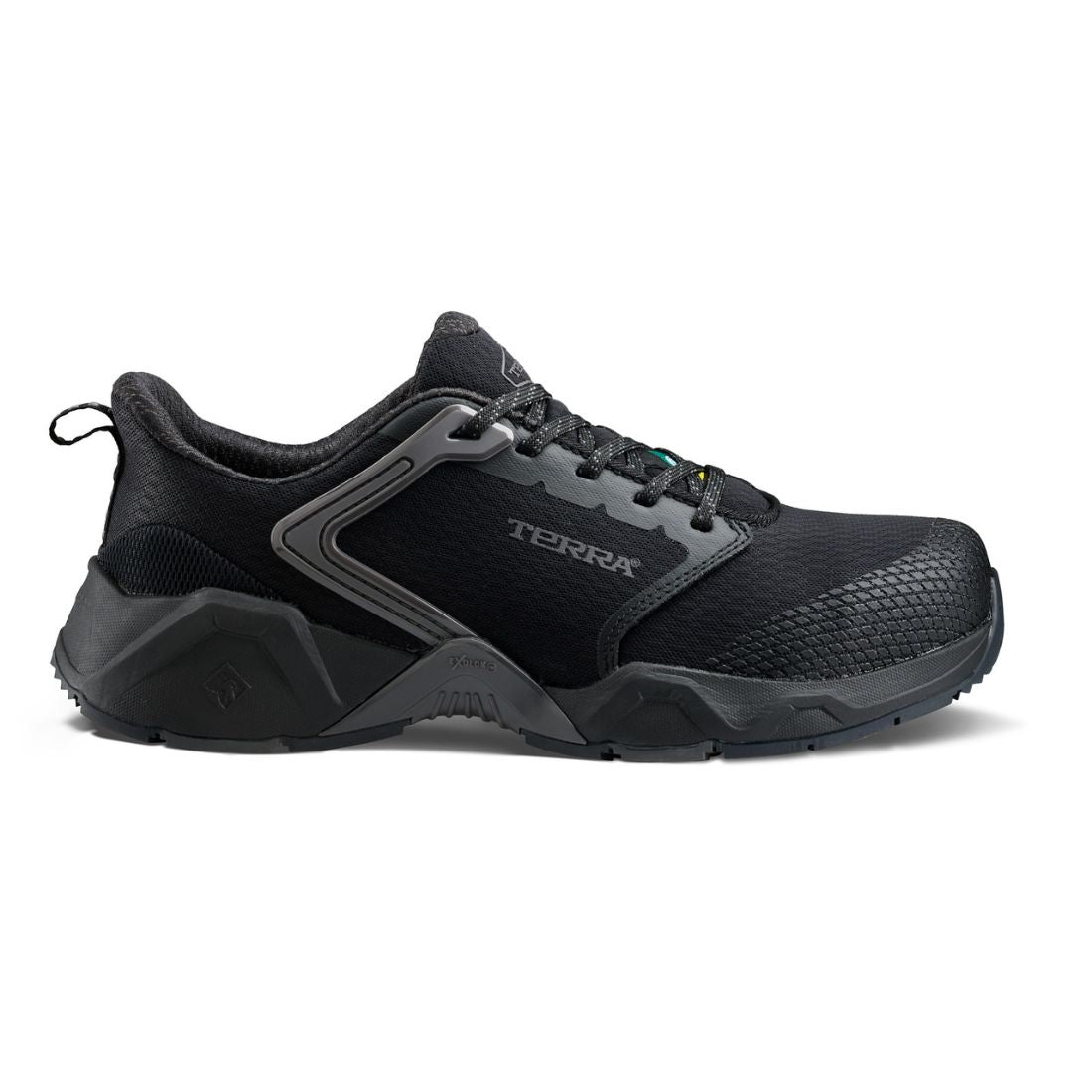 **Terra Vector 1298BK Unisex Composite Toe SD+ Athletic Safety Shoes - Black | Lightweight Work Shoes for Men & Women | Ideal for Construction, Warehouse & Industrial Work**