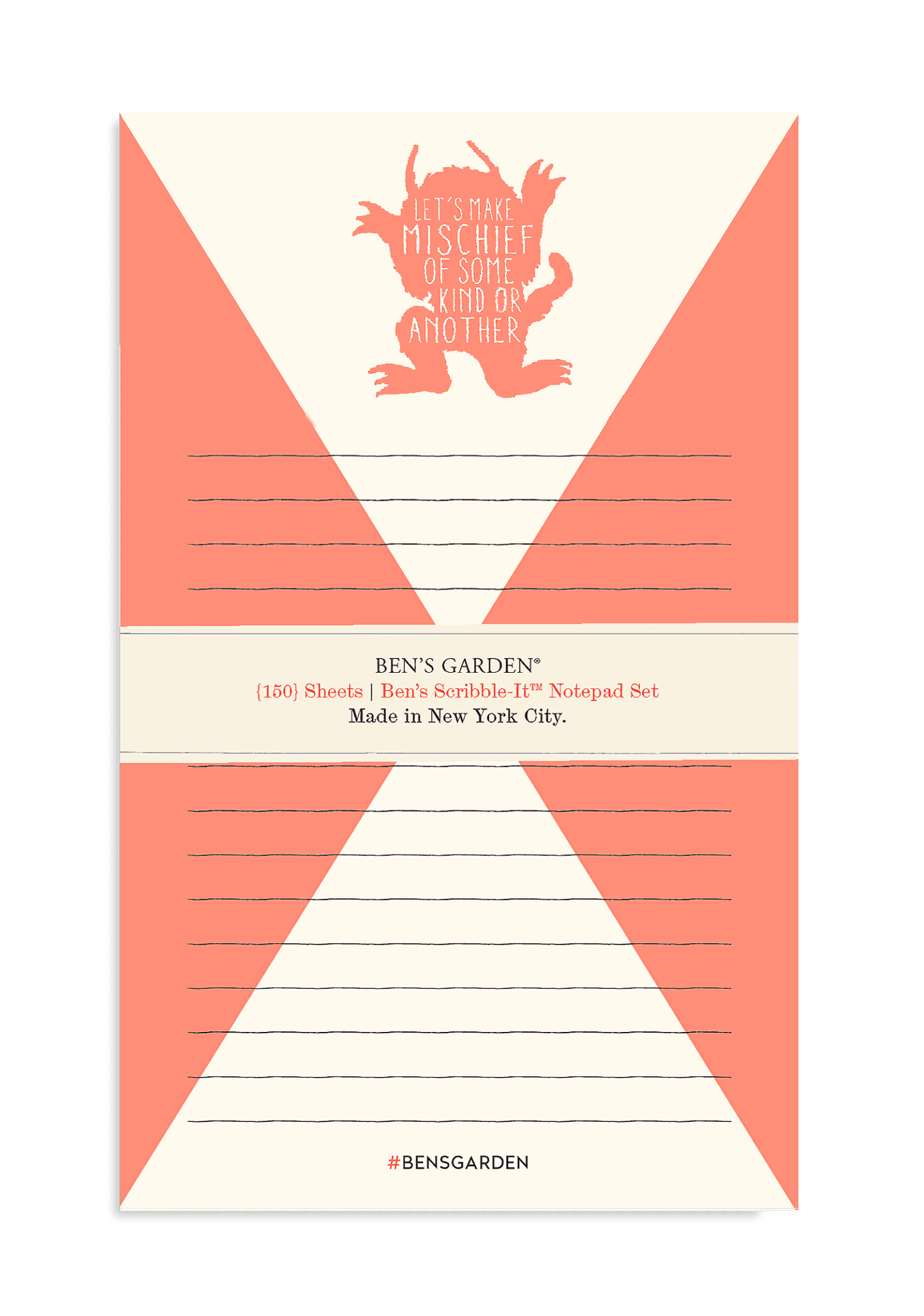Let's Make Mischief 150-Sheet Notepad Set - Fun Stationery for Journaling, Sketching & Creative Writing | Perfect for School, Office & Home Use
