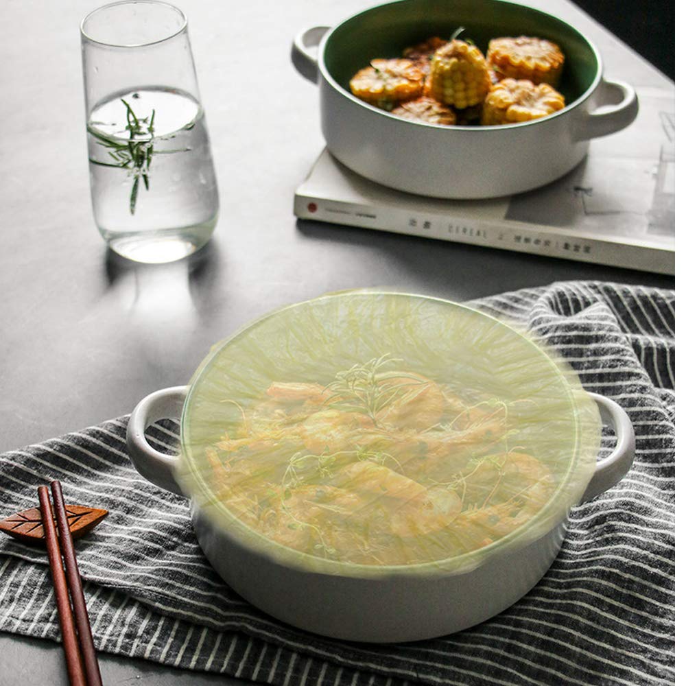 Elastic Food Storage Covers - Reusable Plastic Wrap & Foil Alternative for Bowls - Set of 3 Sizes (120 Count) - Perfect for Bread Proofing, Outdoor Picnics & Meal Prep