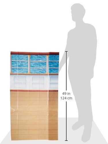 Beistle Cruise Ship Deck Backdrop - Premium Nautical Party Decor for Cruise Theme Events, Birthdays & Photo Booths - Perfect for Ocean-Themed Parties & Travel Decorations