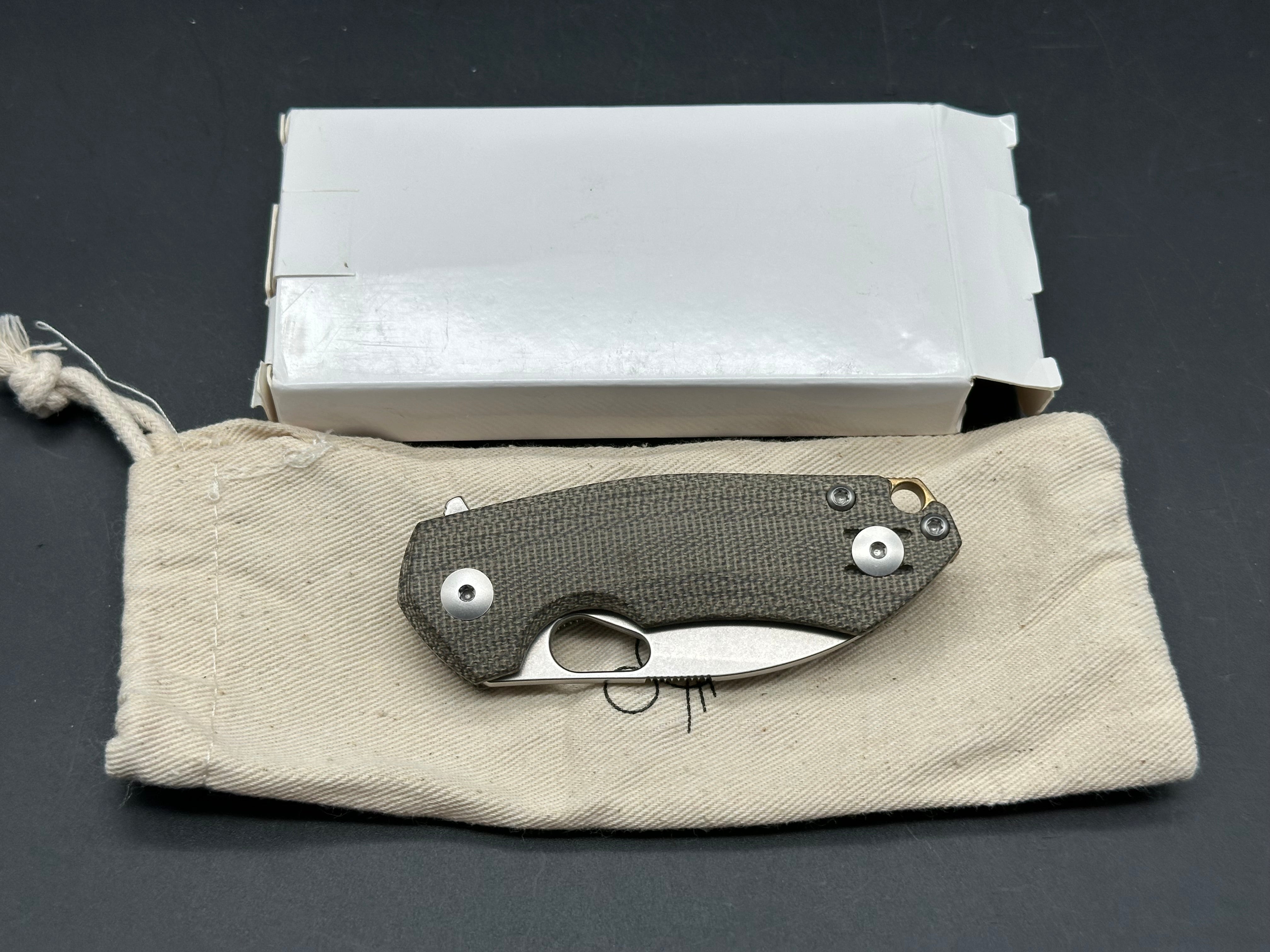 Giantmouse ACE RIV Folding Knife - Micarta Handle, MagnaCut Steel Blade - EDC, Outdoor, Camping, Survival Gear