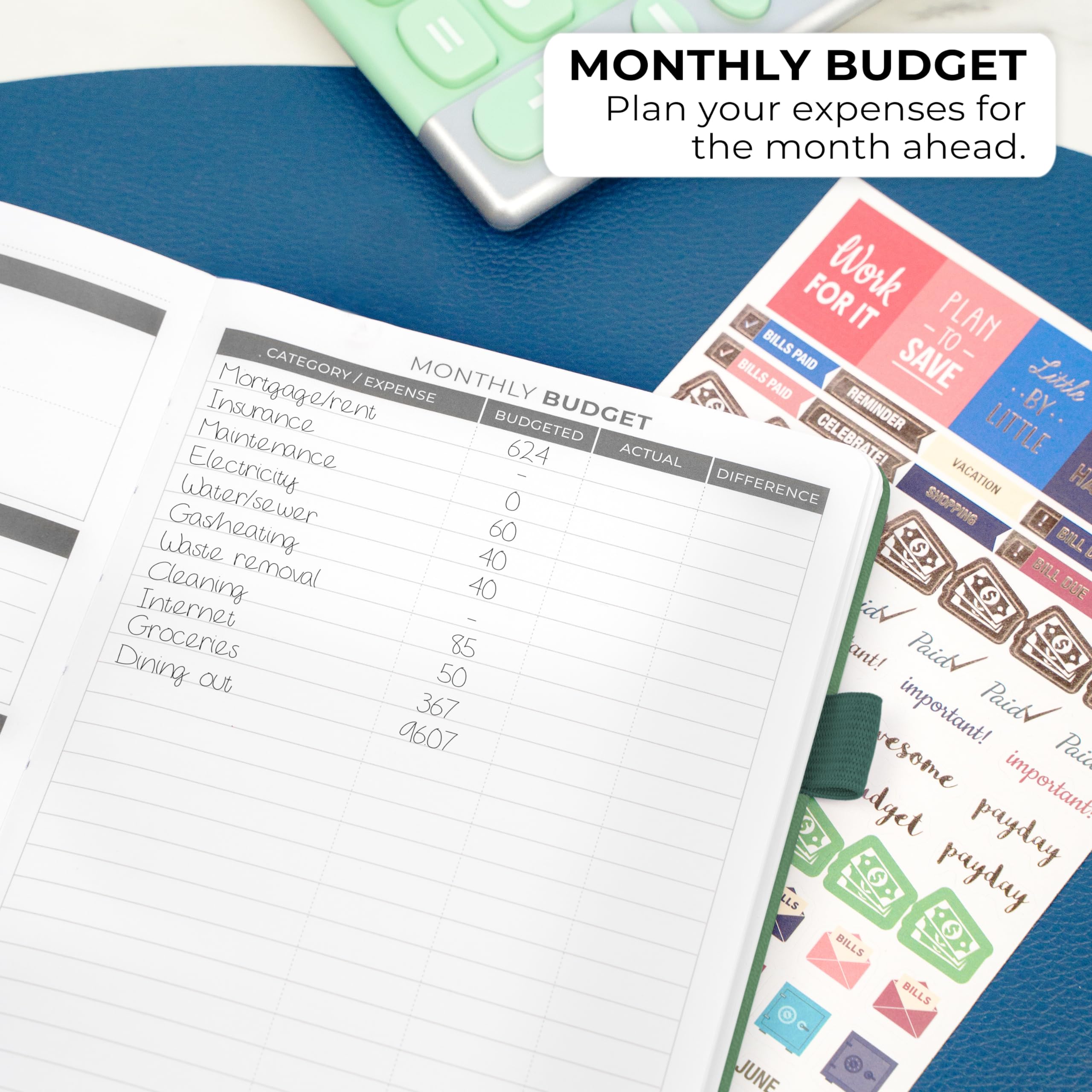 Clever Fox Budget Planner – Monthly Expense Tracker & Financial Organizer Notebook for Money Management | Compact Moss Green Budget Book for Personal Finance, Savings Goals & Bill Tracking (Home/Office/Travel Use)